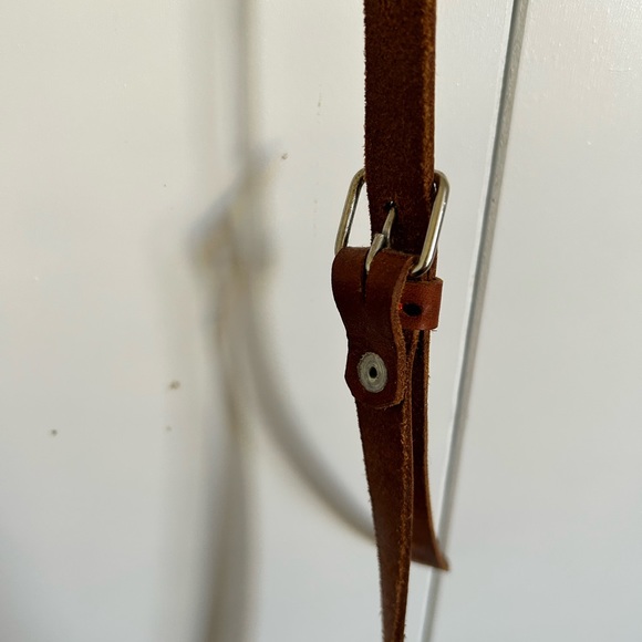 Artisan made Native American handmade purse. Cognac leather. Like new. - Picture 8 of 9